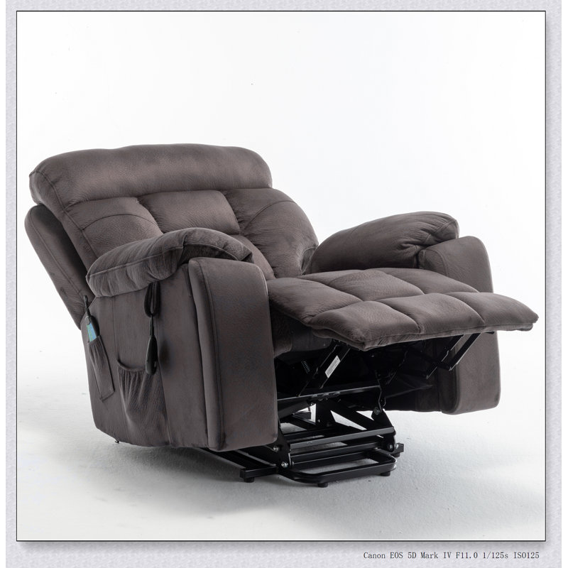 Fauteuil inclinable électrique inclinable électrique, Velours brun foncé