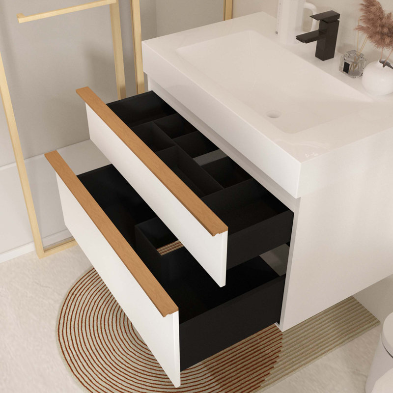 Meuble-lavabo mural VELA, Blanc