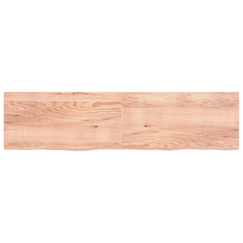 Aykan 200cm Solid Wood Bathroom Vanity Top, Light Brown