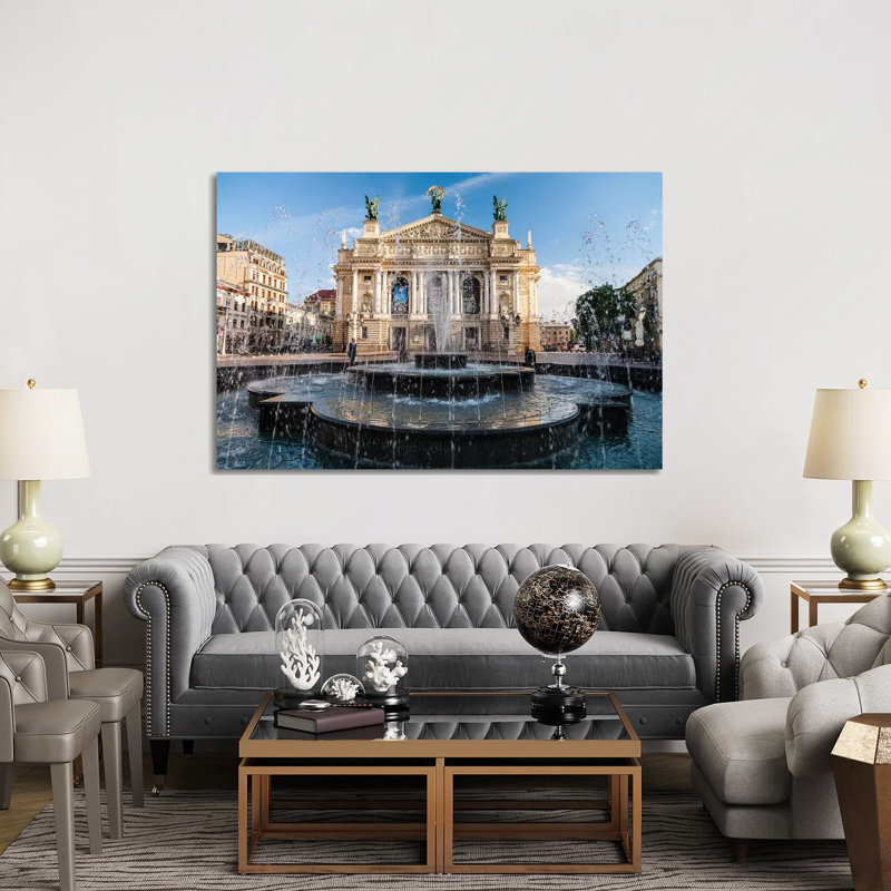 Ukraine, Lviv Theatre Of Opera And Ballet by Mikolaj Gospodarek - Wrapped Canvas Print, 152.5 cm H x 101.5 cm W