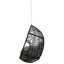 Chaise suspendue Teardrop - longue durée, coussins d'eau, l 37 po x P 24,75 po, H 46 po, gris et noir, déversement: 37,97 po x P 24,75 po, H 47,13 po