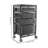 4-Tiermodern Black Rectangle File Storage Drawer Carts Carbon Steel File Storage Organizer On Wheels