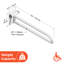 Rail articulé HEALTHCRAFT PT, rail de support mural rabattable-24363911-24363908-24363912
