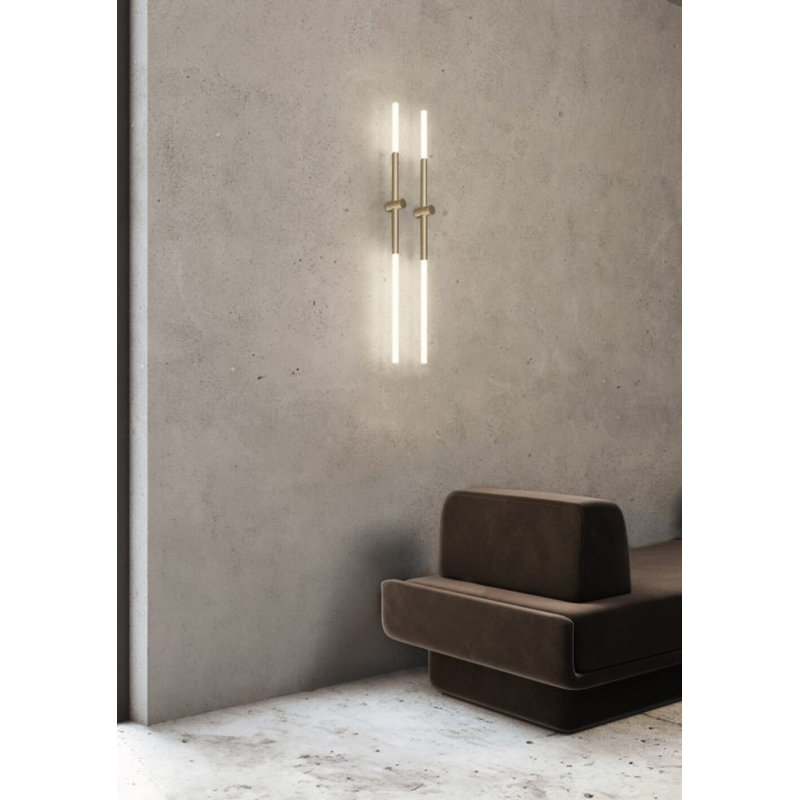Bianca Linear Wall Lamp, Brass, 37.4" H x 1.7" W x 3.3" D