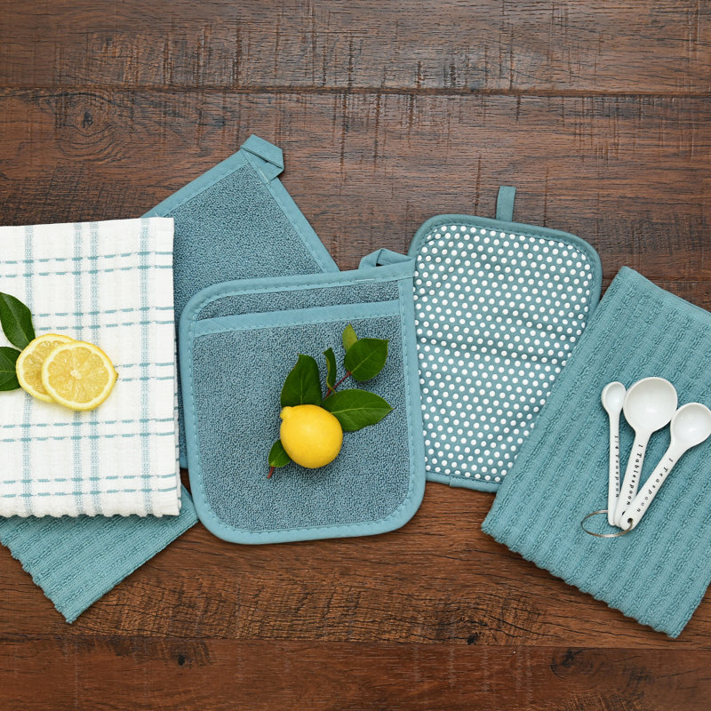 RITZ Cotton Potholder Set, Dew