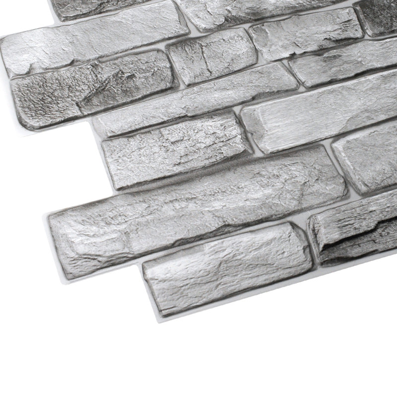 Panneau mural 3D 20 "x 39", Argent