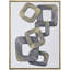 Chain Reaction - impression sur toile encadrée avec des décorations en aluminium