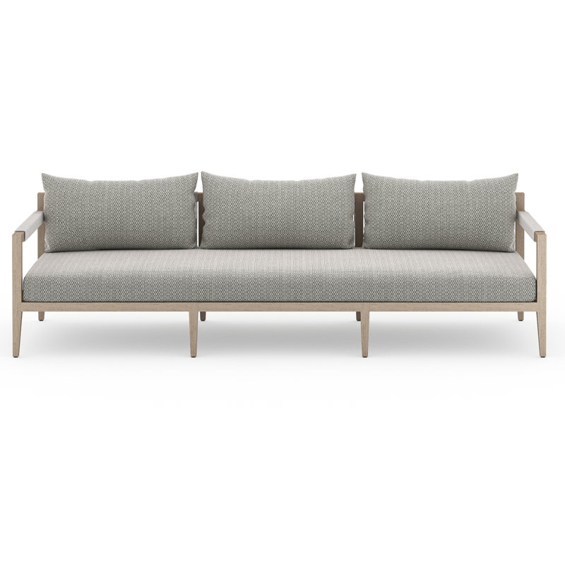 Sherwood Outdoor 3 - Seat Patio Sofa, Washed Brown, Faye Sand