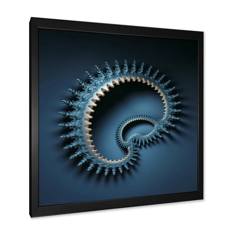 3D Fractal Universe - impression, Cadre simple noir, H 16 po x l 16 po x P 1 po