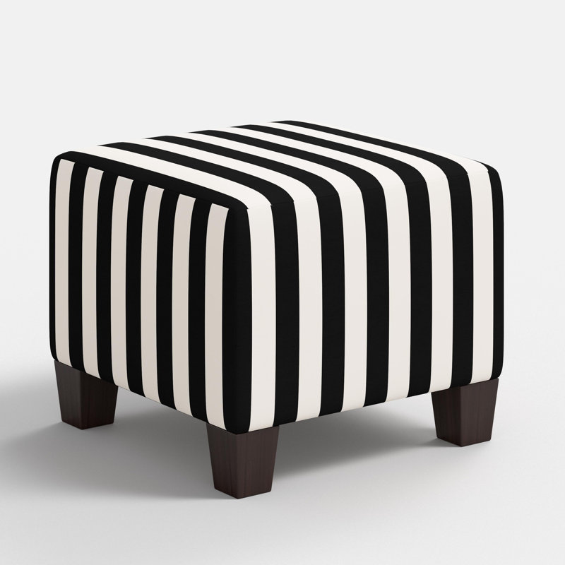 Pouf Wright, Auvent rayé noir et blanc