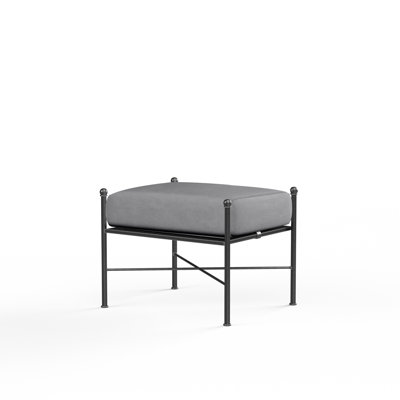Lucier Upholstered Outdoor Ottoman with Cushion