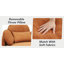 Fauteuil en velours côtelé avec repose-pieds-108743755
