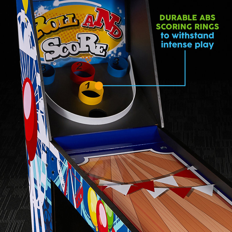 Big Sky Blue 87" Roll and Score Arcade Game with Electronic Scorer
