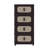 Retro Brown, 20" Side Wide Folding Storage Cabinet ,4 Tiers,19.69"×11.81"×40.55",Collapsible Storage Bins With Magnetic Door, Plastic Storage Cabinet With Wheels
