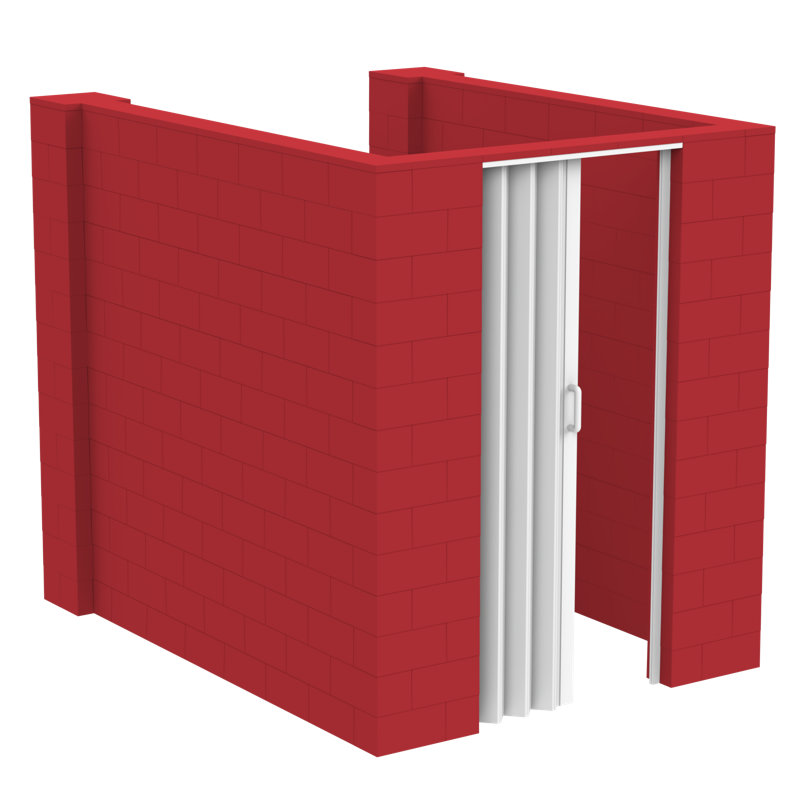 Ensemble de chambre en U Everblock, H 84 po x l 72 po x P 72 po, Rouge