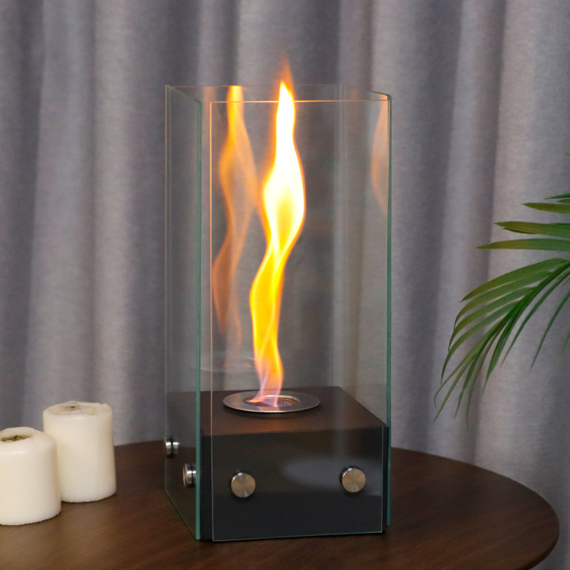 Rectangular Glass Tabletop Fireplace