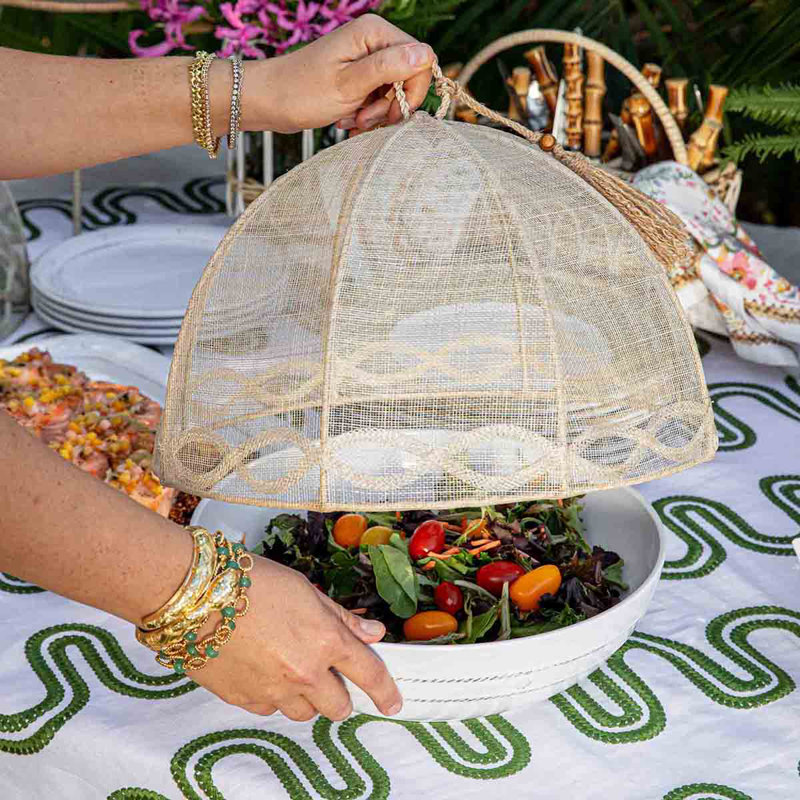 Tuileries Garden Mesh Round Food Cover Set Of 2 Pieces