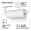 Porte-essuie-tout sous l'armoire, support mural en acier inoxydable avec installation auto-adhésive ou perceuse-426361676