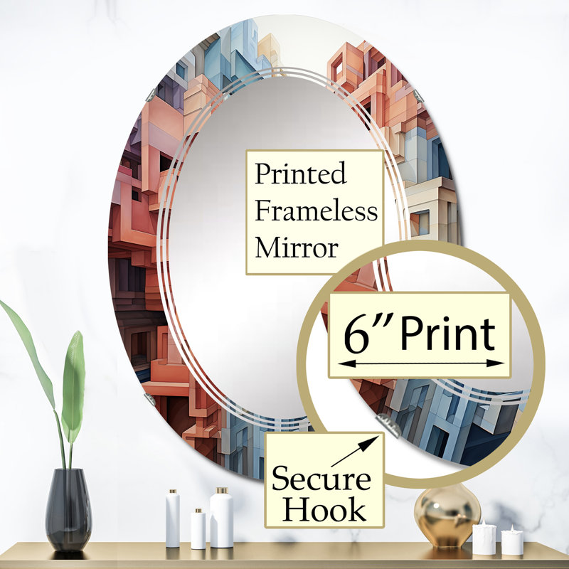 Liedtke - Miroir mural moderne ovale, 36 po x 24 po