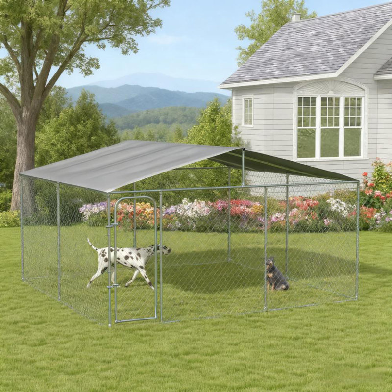 Metal Yard Kennel With Door