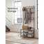 Coat Rack, Hall Tree with Shoe Storage Bench, 32 x 70 x 175 cm, Industrial-1410448042