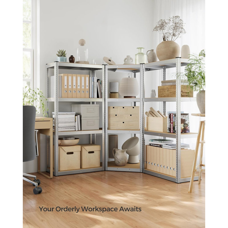 150 cm W Steel Shelving Unit, White