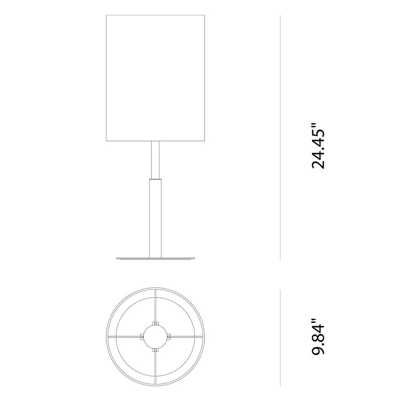 Lampe de table en bronze améthyste, H 24,45 po x l 9,84 po x P 9,84 po