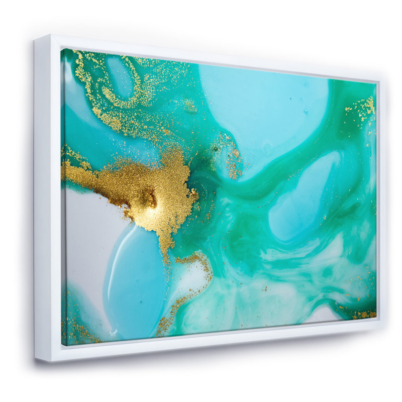 Marbré texture ondulée II - reproduction d'art sur toile, H 24 po x l 32 po x P 1 po, Toile blanche encadrée