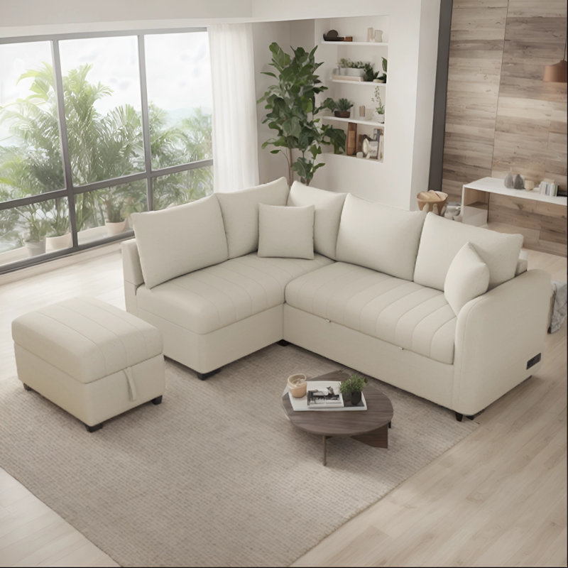 Canapé-lit 82,5 po Mardine, Beige