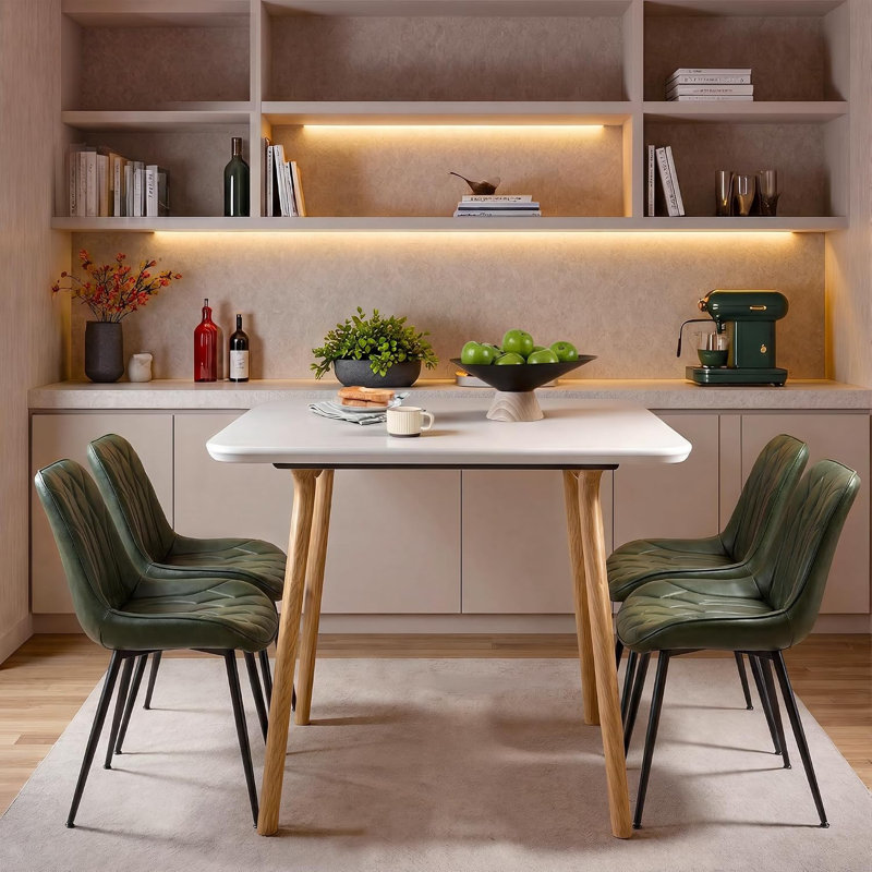 Chaises de salle à manger, chaises de salle à manger modernes avec coussins épais, 4