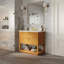 Dayton 36" Woodgrain Vanity With Pure Quartz Top And Ceramic Basin