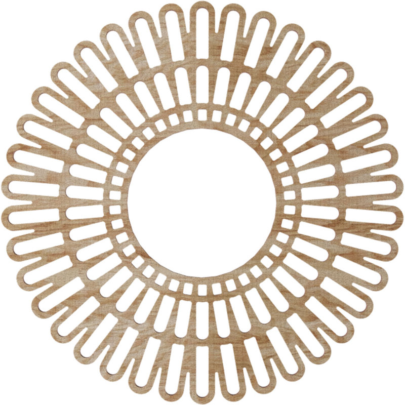 Médaillon de plafond 22 "x 22" x P 8 1/8 "x T 1/4" Cornellius, Chêne rouge, H 20 po x l 20 po x P 0,25 po