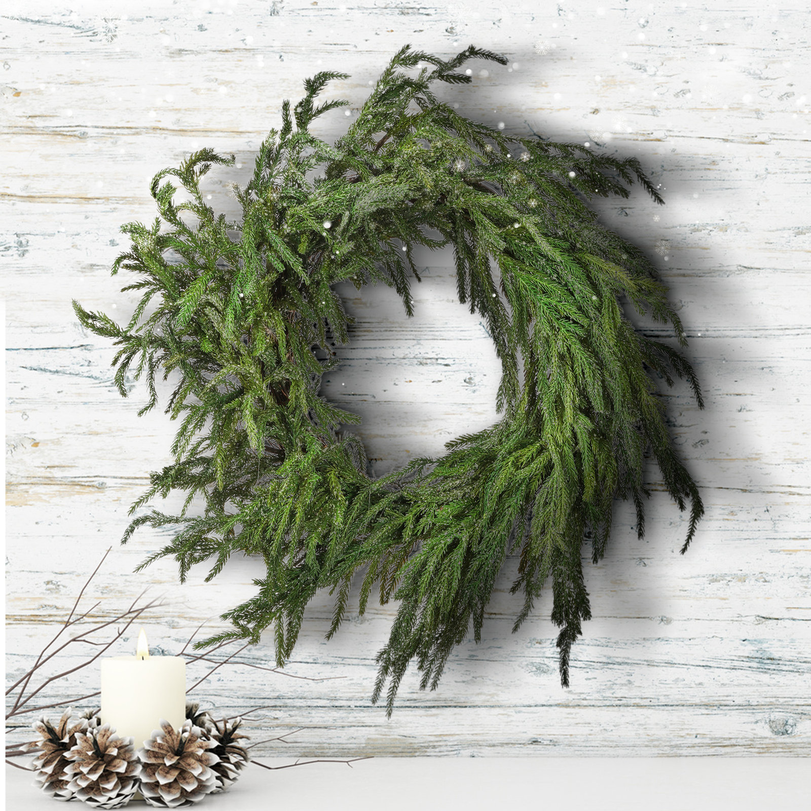 Iced Garden Norfolk 24" Wreath