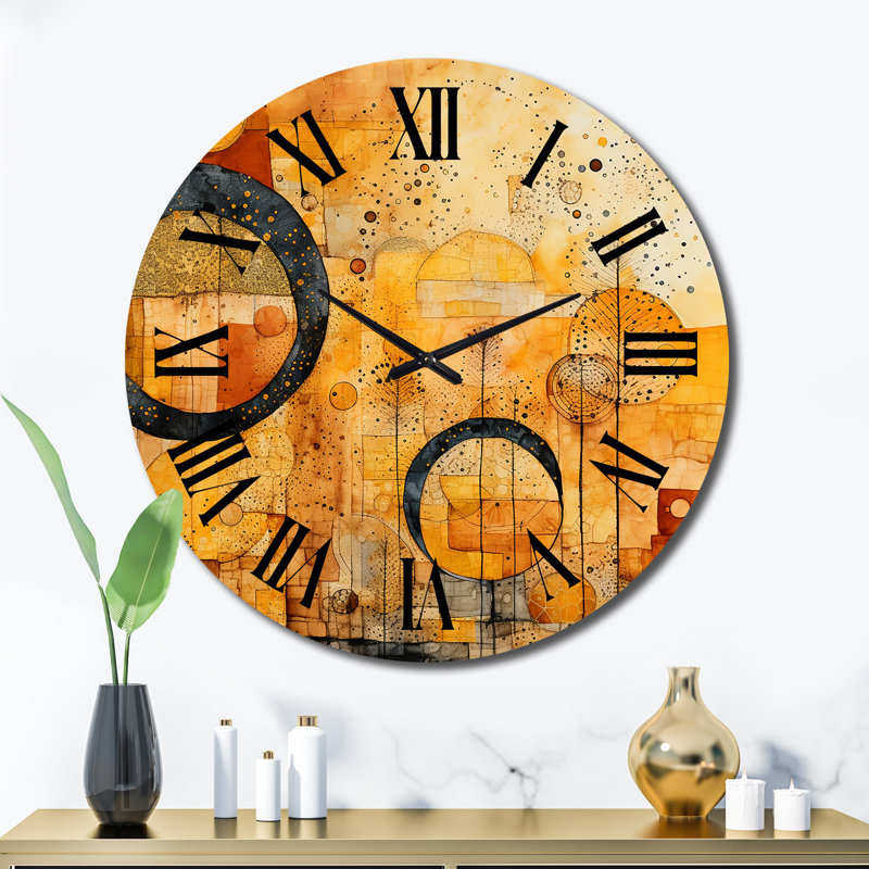 Horloge murale en métal Chanler, Très grand