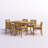 Tinnin 7-Piece Rectangular Acacia Dining Set with Cushions-1972674559