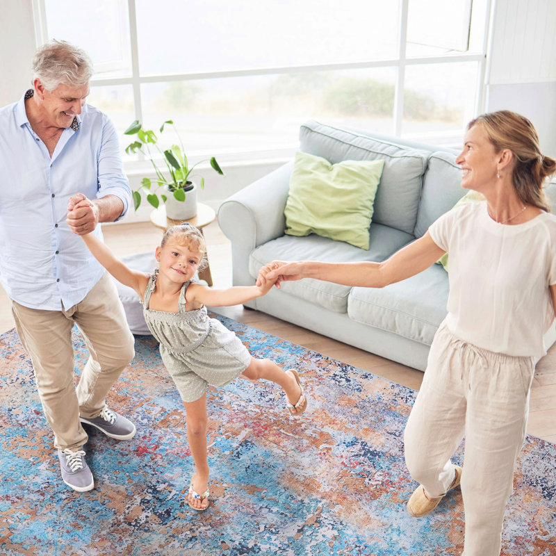Washable Area Rug Runner 2'6''x10', Low-pile Non-slip Non-shedding, For Living, Bedroom, Kitchen, Dining, & Pet , , Multi Categorization 2'6''x10' Runner, Livingroom Bedroom Kitchen Diningroom,