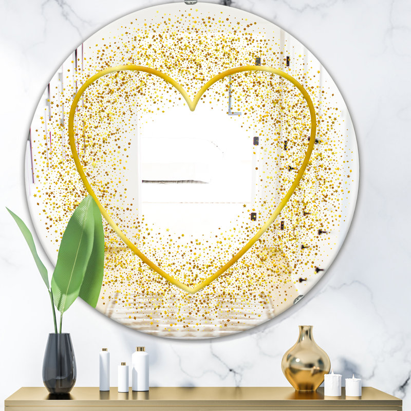 Miroir de coiffeuse Love and Glitter, H 23,6 po x l 23,6 po
