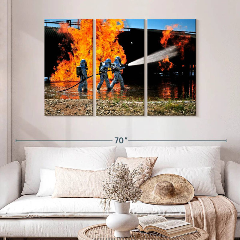 Simulated Fire Emergency, 32" H x 50" W