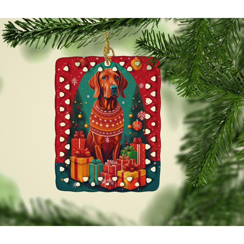 Ornement de Noël rouge Redbone Coonhound, Red Redbone Coonhound
