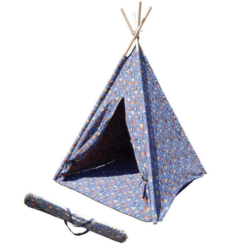 Children's Triangular Play Tent with Carrying Bag