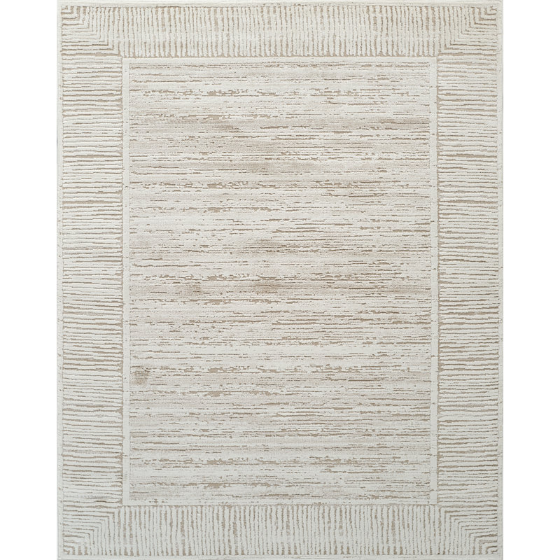 Tapis tissé à la machine Isborne , Brun / Beige, Rectangle 8 pi 9 po x 11 pi 10 po