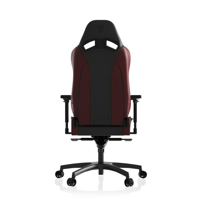 Vertagear Adjustable Reclining Ergonomic Faux Leather Swiveling PC & Racing Game Chair, Burgundy