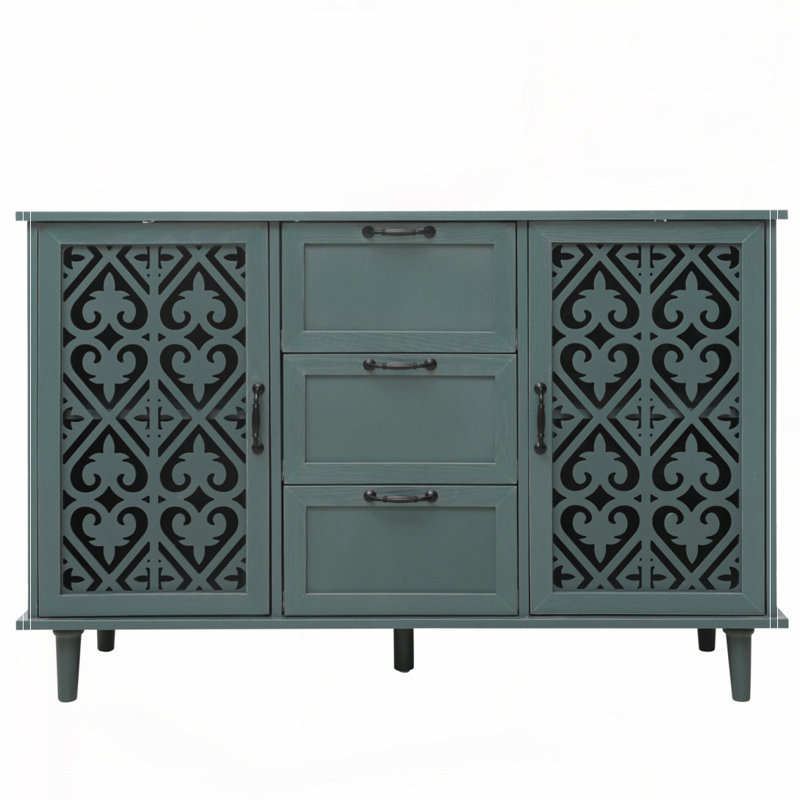 Armoire 2 tiroirs 2 portes, Vert foncé