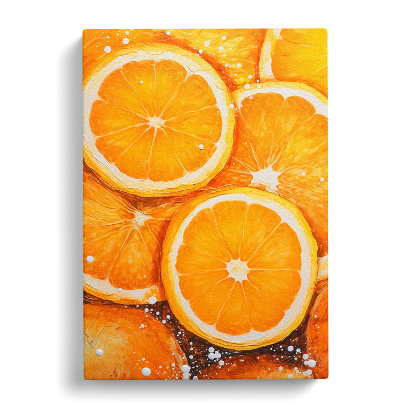 Sliced Orange Abstract - No Frame Print, 60cm H x 40cm W x 3cm D