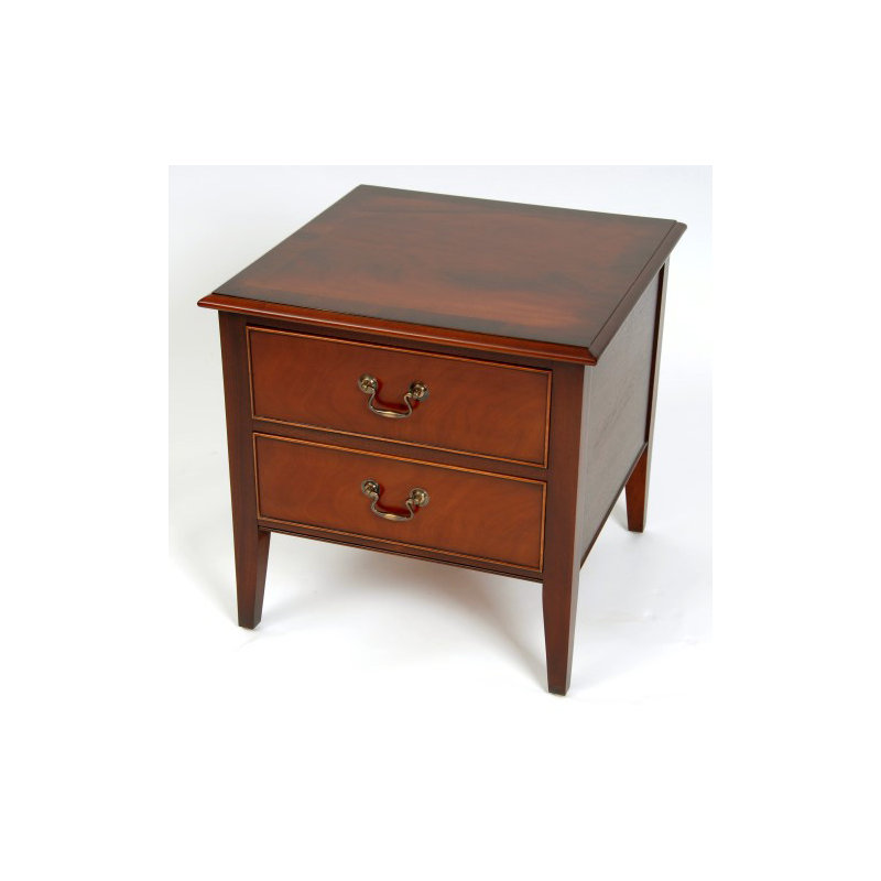 Tarporley Solid Wood End Table, Yewtree