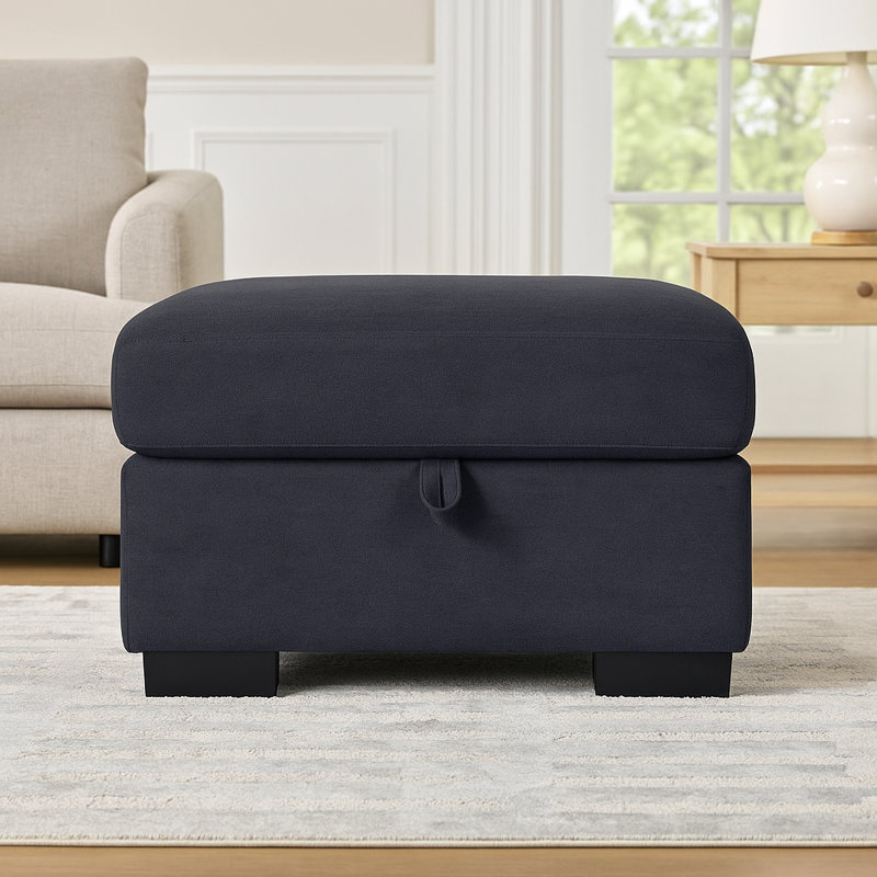 Repose-pieds de rangement moderne avec couvercle rembourré