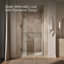 Components 45-1/4-In46-In W X 71-1/2-In H Frameless Pivot Shower Door With 3/8-In Crystal Clear Glass And Back-To-Back Vertical Door Pulls-1995925342