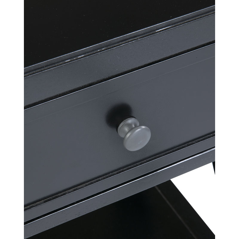 Table de chevet en bois Nadeau, Noir