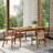Acacia Wood Dining Table 6-Person Outdoor Table, 180 LBS Weight Capacity 63"L