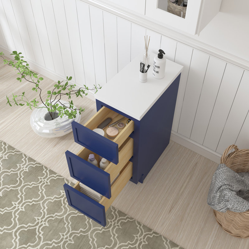 Base de meuble-lavabo simple 12 po seulement, Bleu